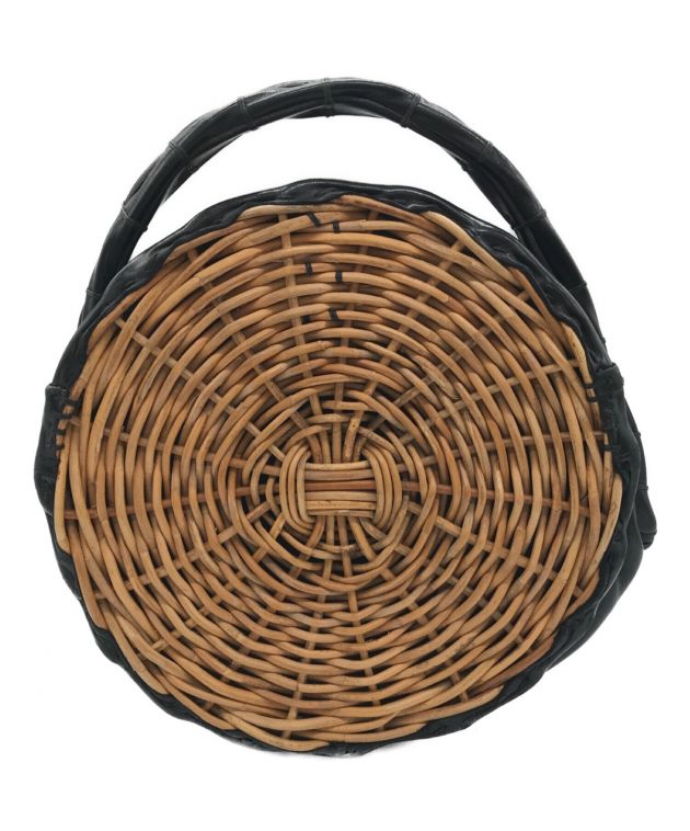 中古・古着通販】ebagos (エバゴス) サークルレザー切替カゴバッグ  