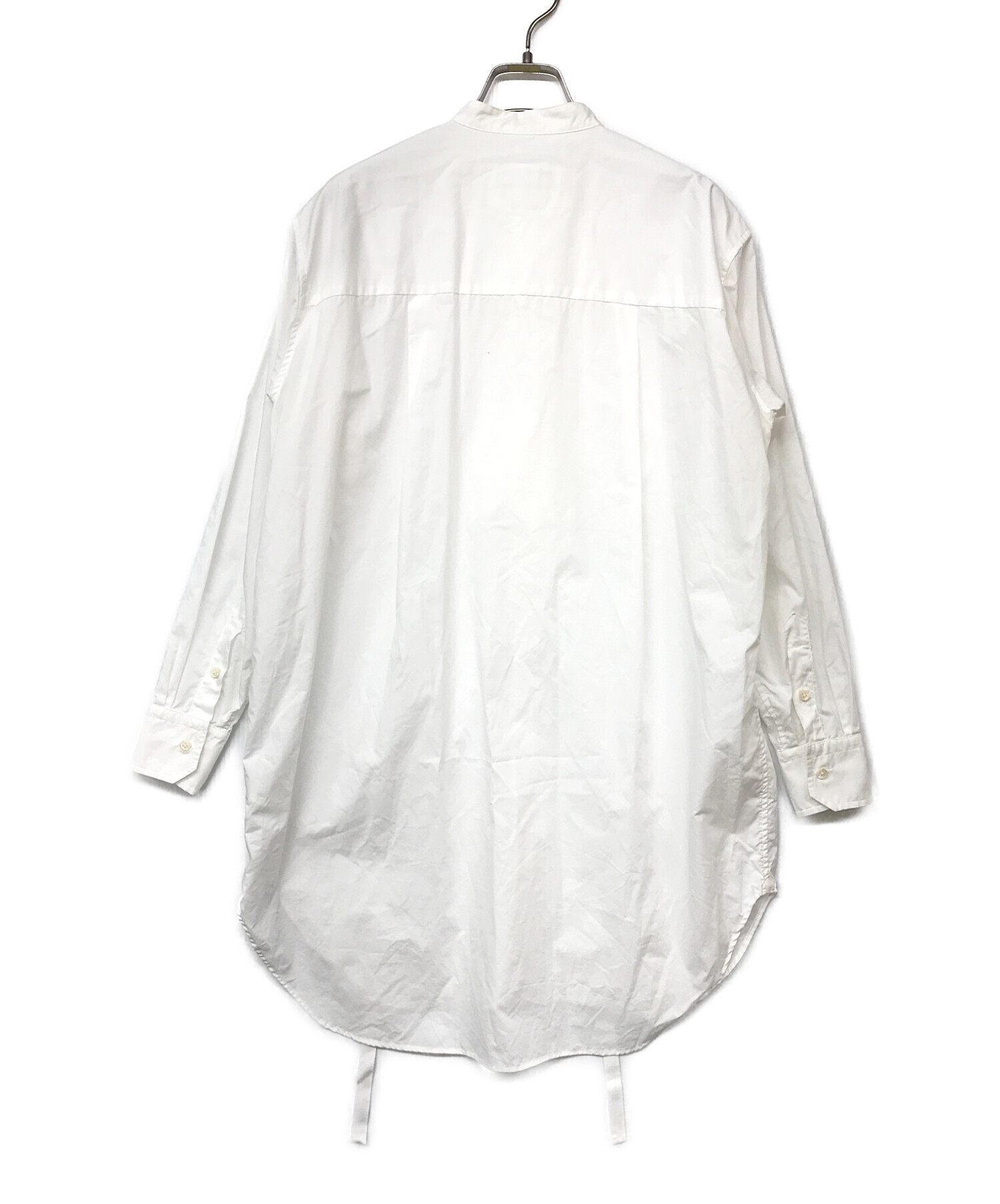 MAISON SPECIAL (メゾンスペシャル) スーピマコットンスタンドカラーロングシャツ ホワイト サイズ:FREE