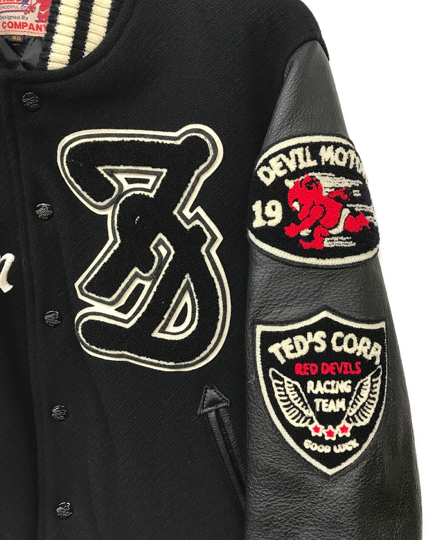 ◇TED COMPANY/テッドカンパニー スタジャン 40/メンズL相当/ネイビー 