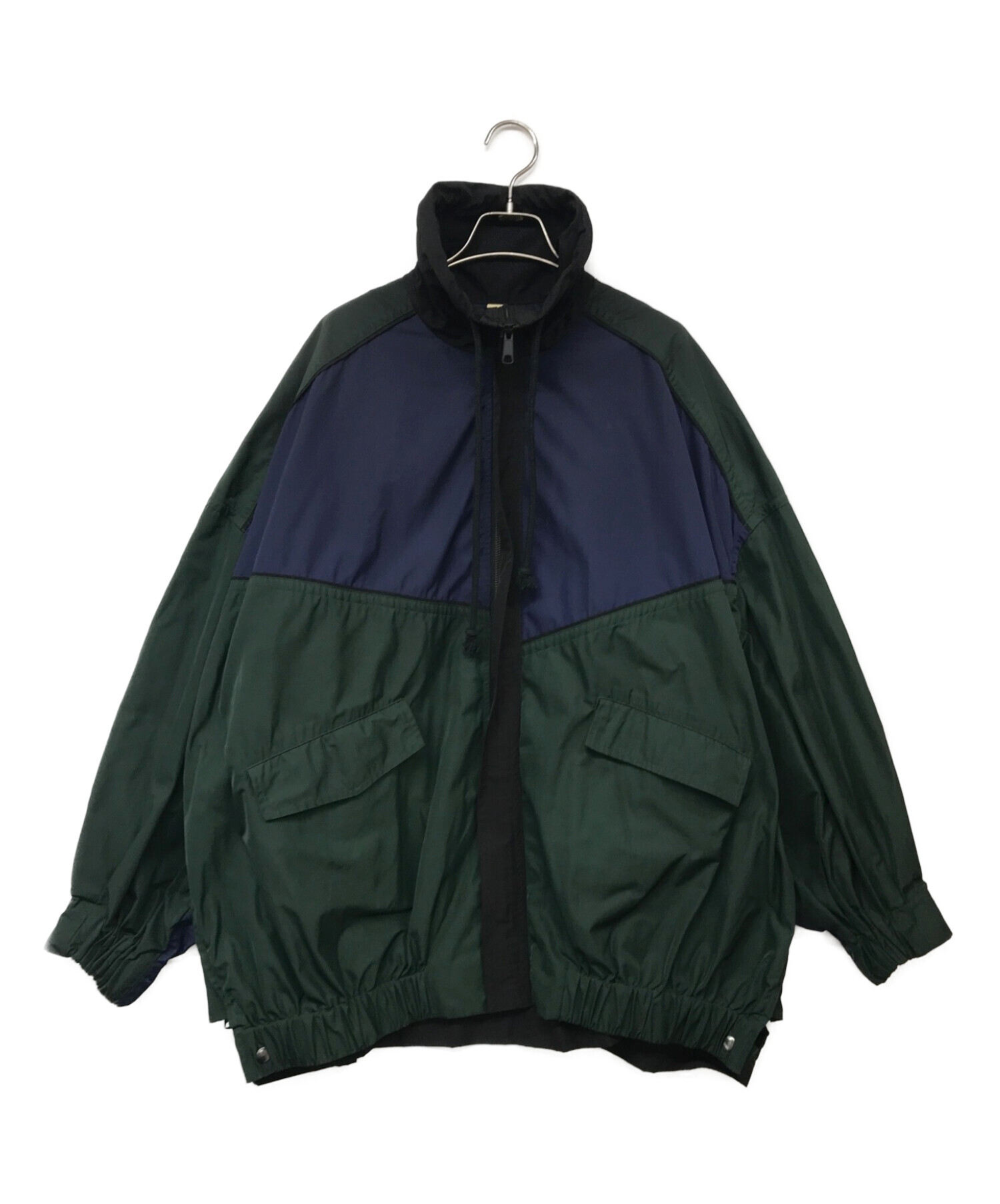 nagonstans (ナゴンスタンス) メモリーツイル ボンバージャケット ネイビー×グリーン サイズ:38