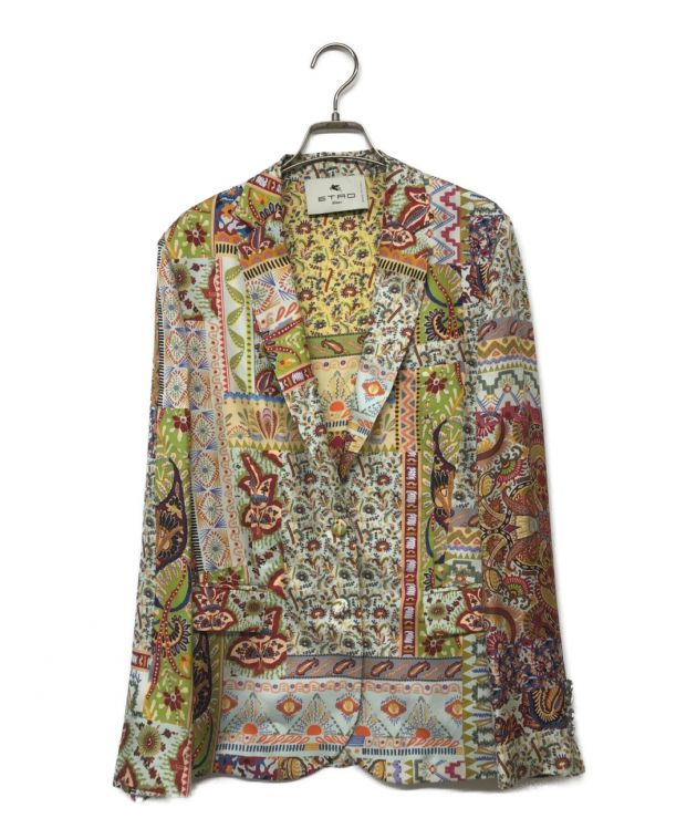 中古・古着通販】ETRO (エトロ) ペイズリーシルクジャケット ブルー 