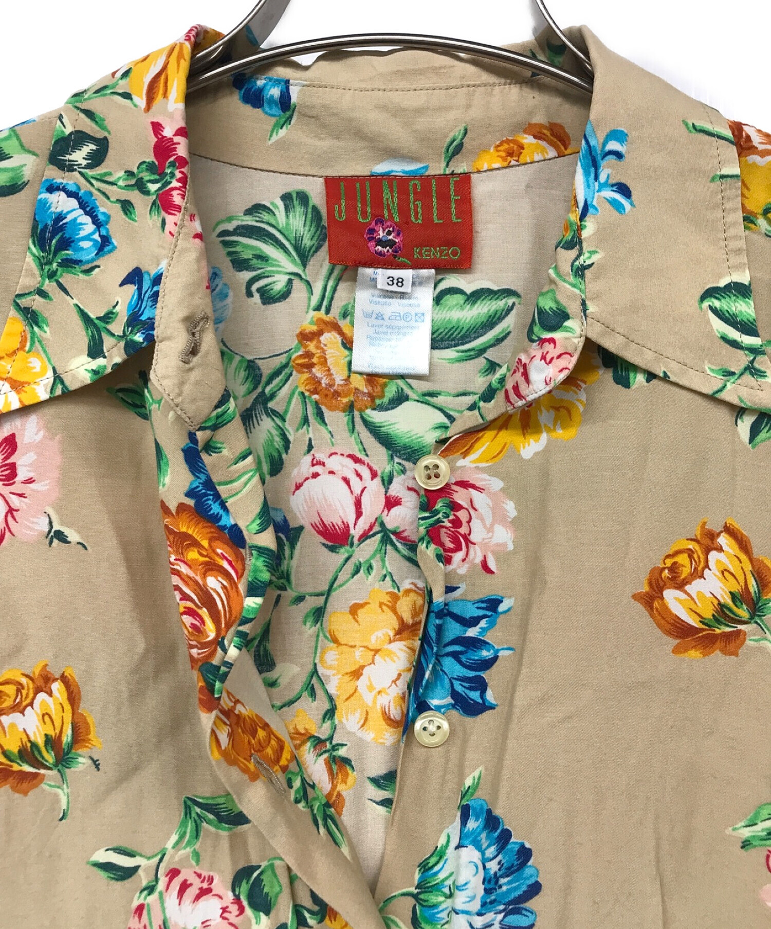 中古・古着通販】JUNGLE KENZO (ケンゾー ジャングル) 長袖アロハ 