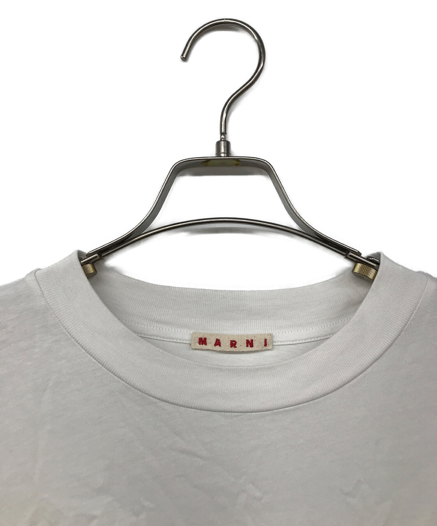 【新品未使用】MARNI Tシャツ 38サイズ　ホワイト　ロゴ　sサイズ　白