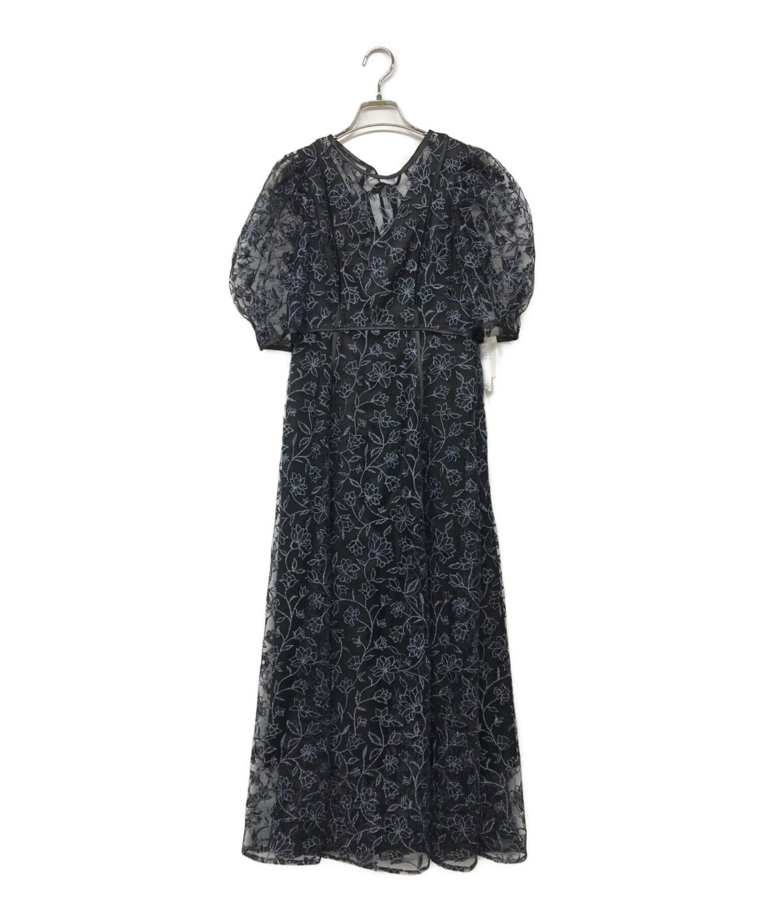 Lily Brown (リリーブラウン) チュール刺繍ドレス ブラック サイズ:1