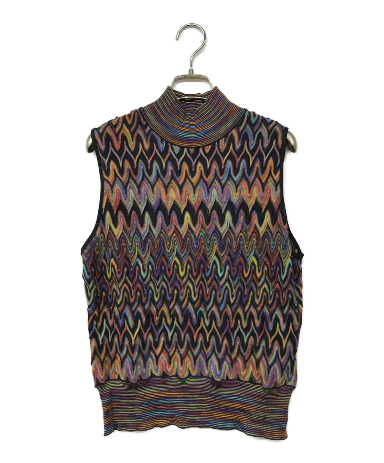 中古・古着通販】missoni (ミッソーニ) ノースリーブニット パープル 