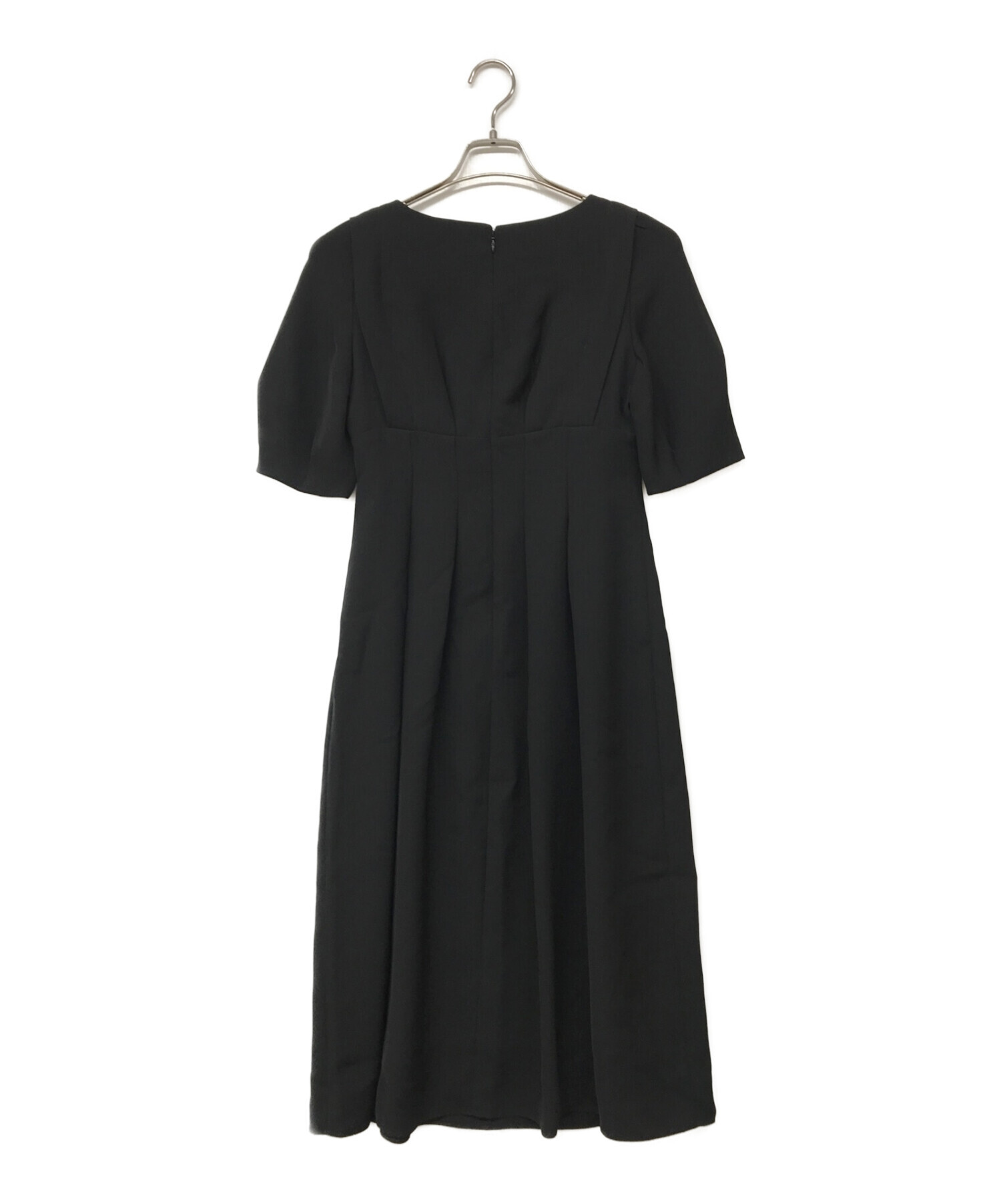 中古・古着通販】ANAYI (アナイ) パフスリーブワンピース ブラック 