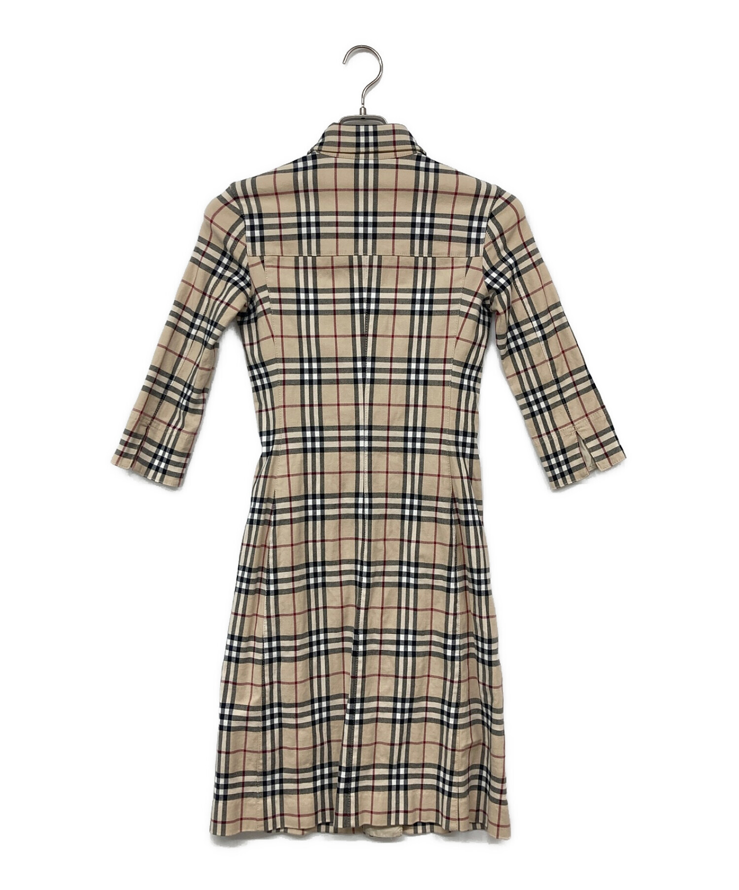 バーバリーブルーレーベルノバチェックワンピース38 バーバリーブルー