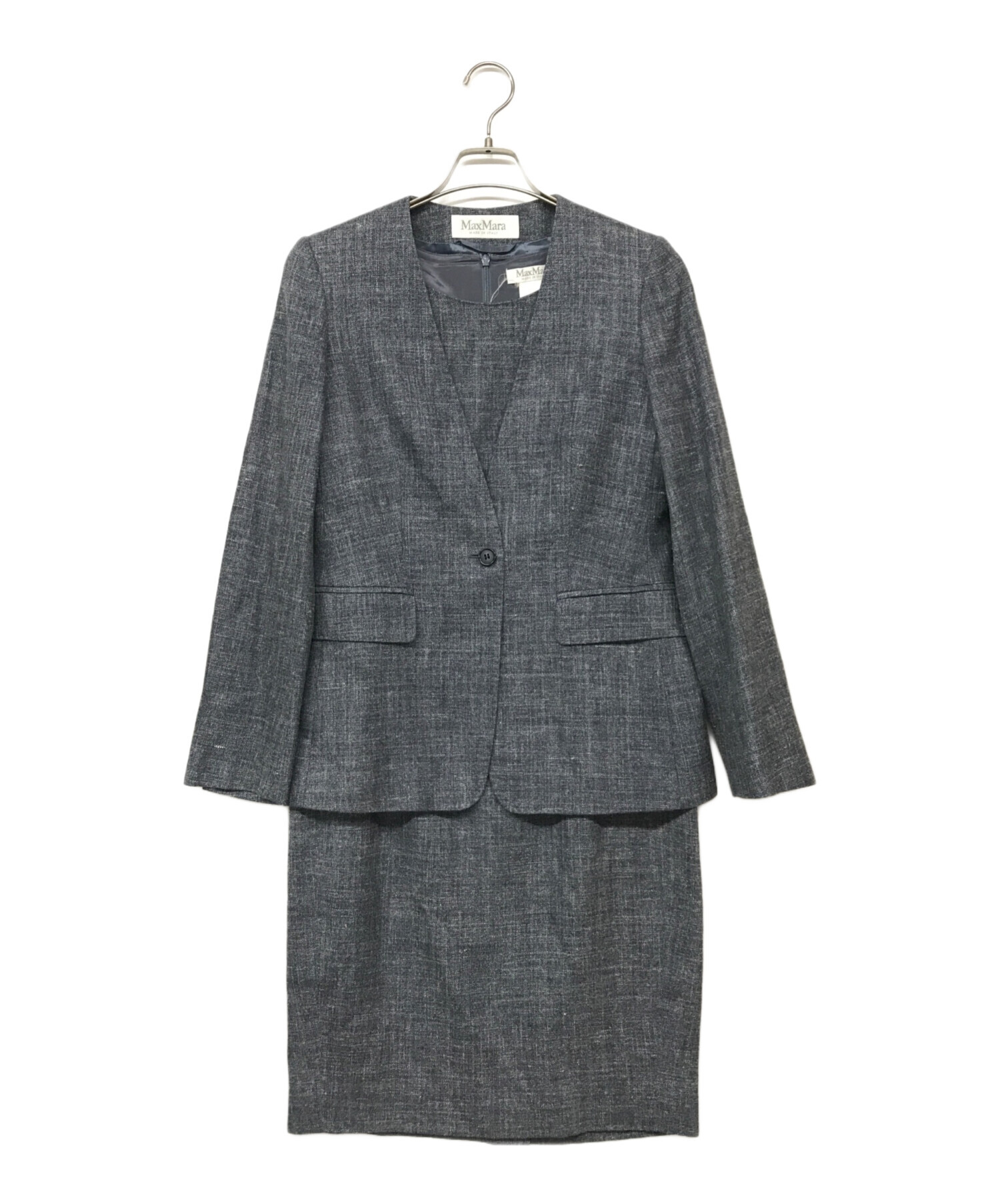 美品 Max Mara ワンピースセットアップ ブラック 38 やさい