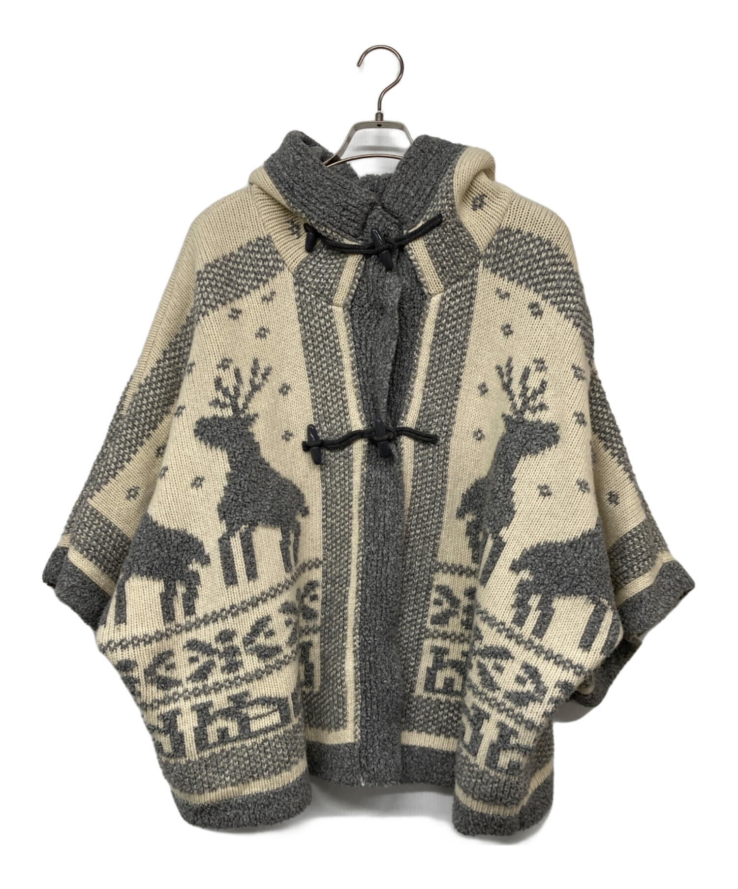 SeeByChloe ニットポンチョコート ウール グレー Jacket Outer Women
