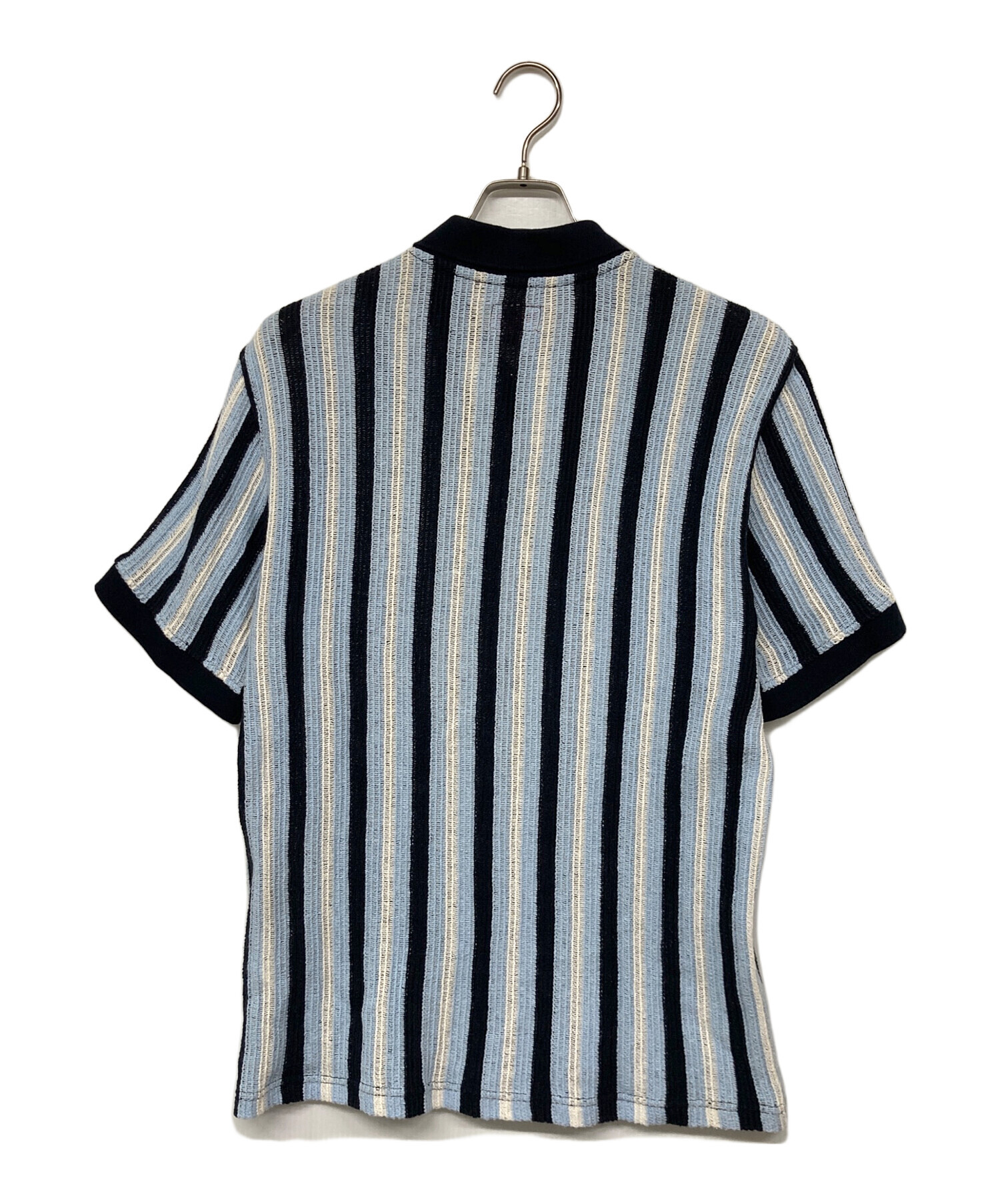 supreme Open Knit Stripe Zip Polo Mサイズ