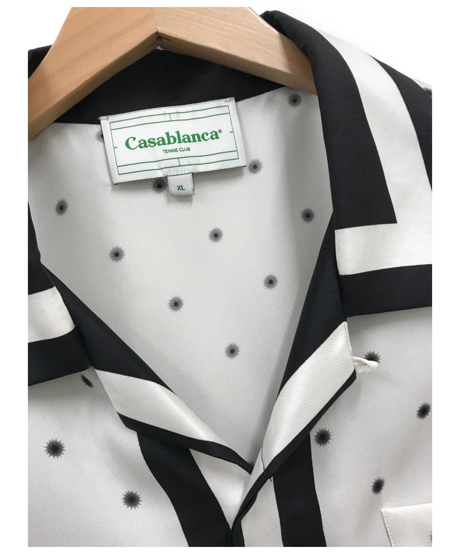 CASABLANCA (カサブランカ) プリンテッドシルクシャツ ホワイト サイズ:XL