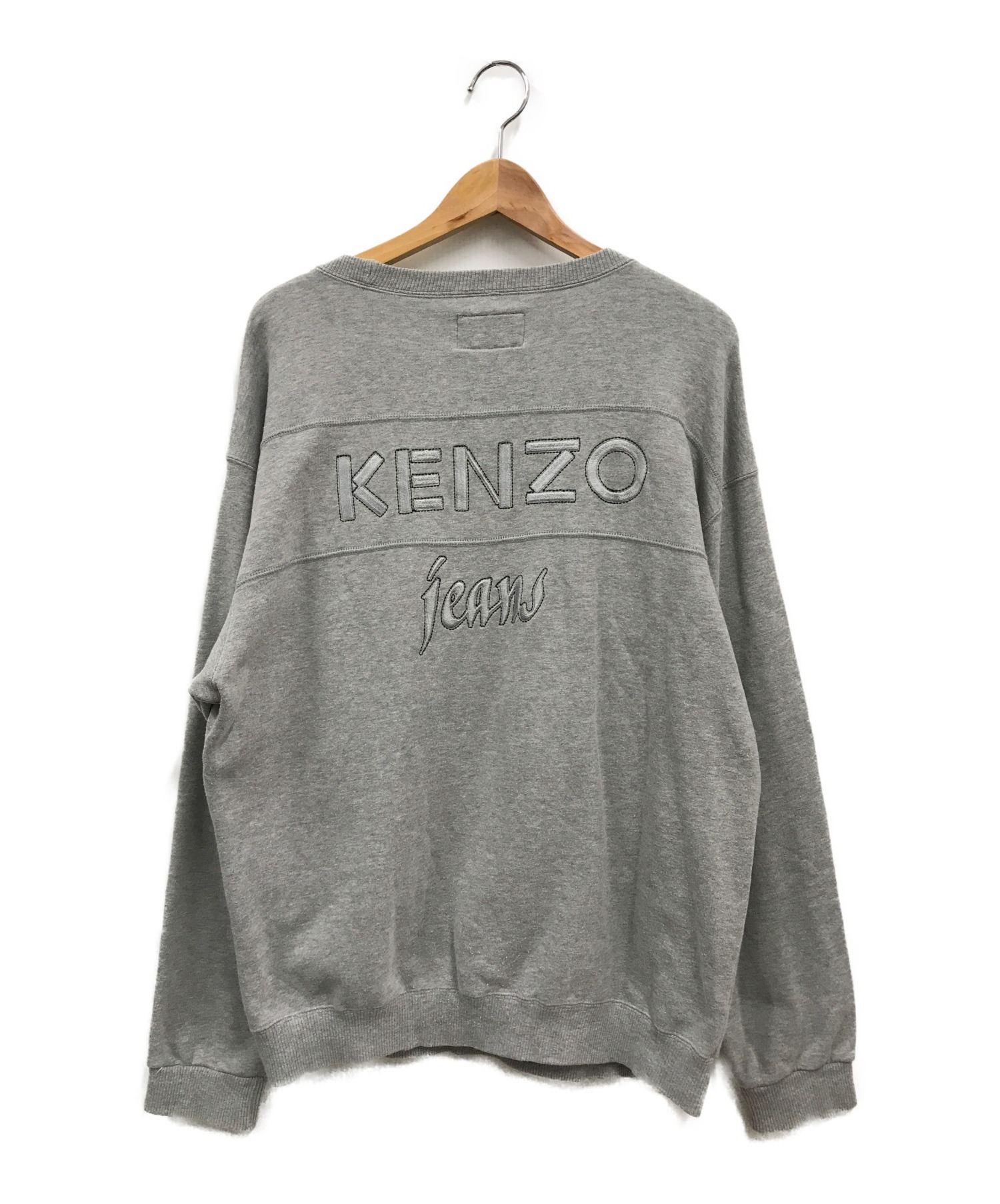 KENZO JEANS (ケンゾージーンズ) 90'sロゴスウェット グレー サイズ:FREE 90年代
