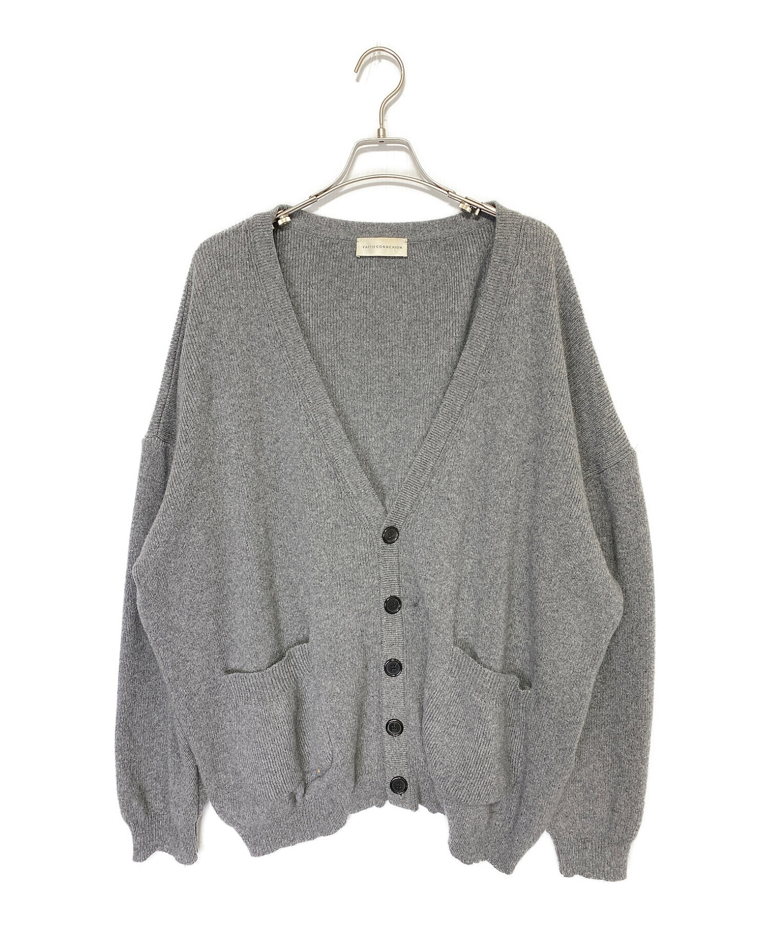 FAITH CONNEXION (フェイスコネクション) OVERSIZED CARDIGAN グレー サイズ:S