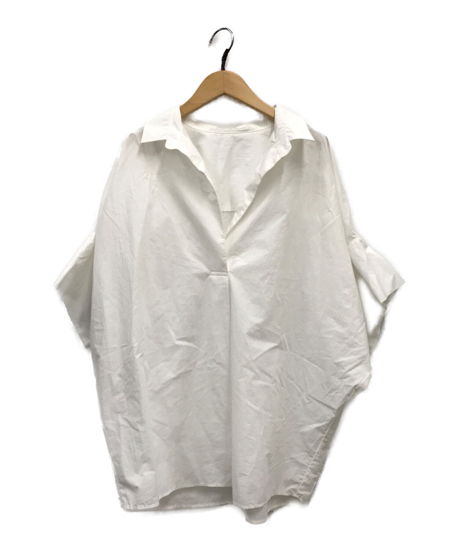 Plage (プラージュ) 抜け襟オーバーシャツ ホワイト サイズ:FREE