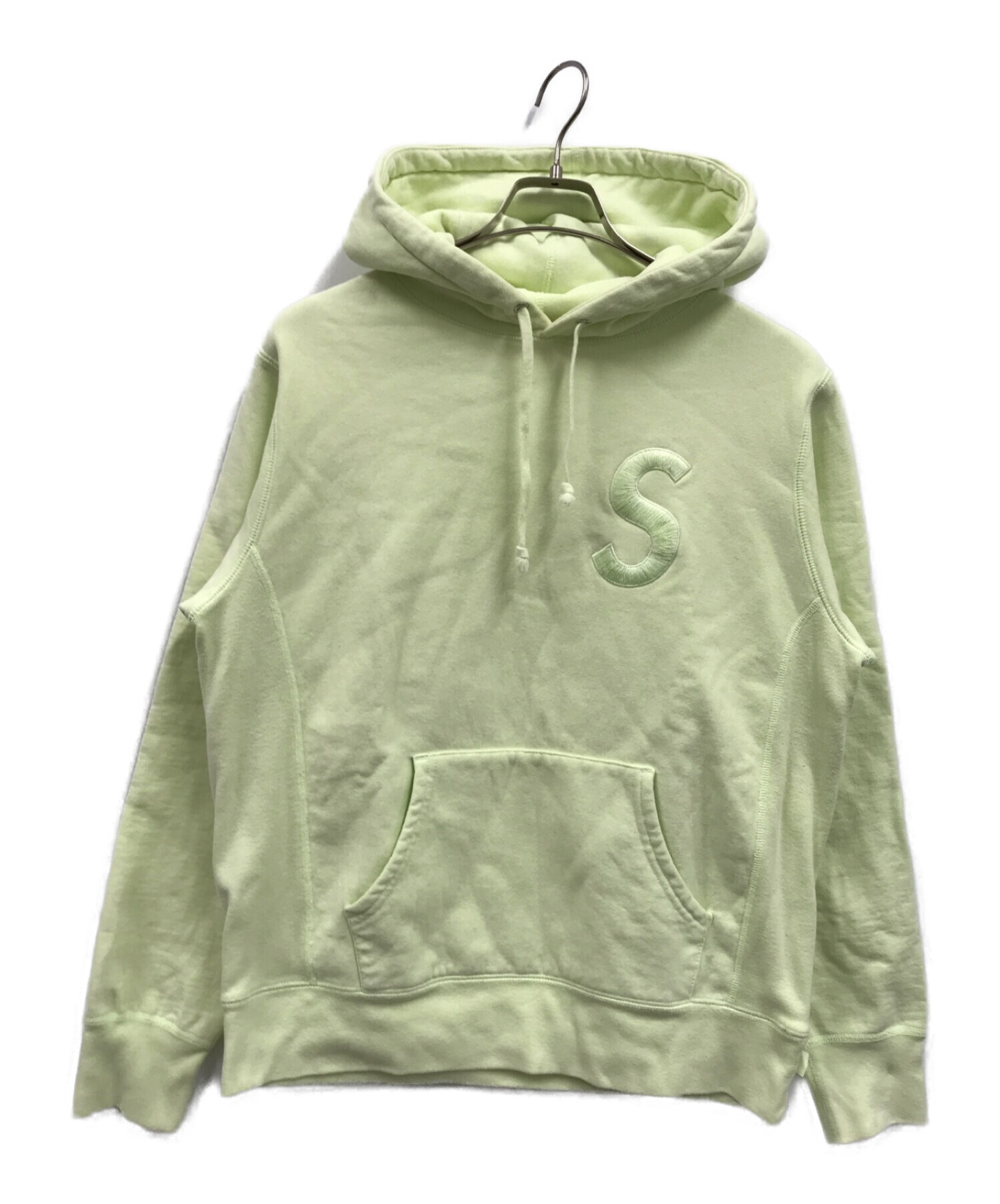 Supreme S Logo Hooded Sweatshirt Lime