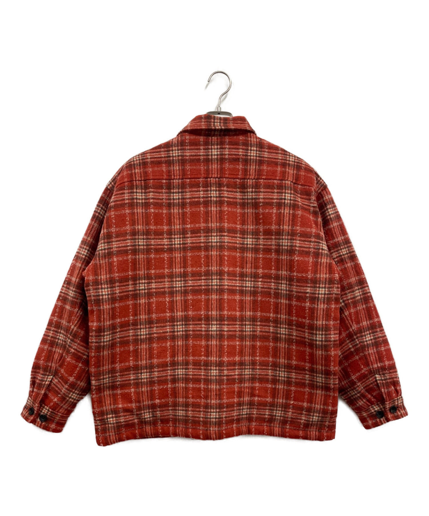 X-LARGE (エクストララージ) 中綿チェックジャケット / TWEED CHECK Jacket レッド サイズ:M
