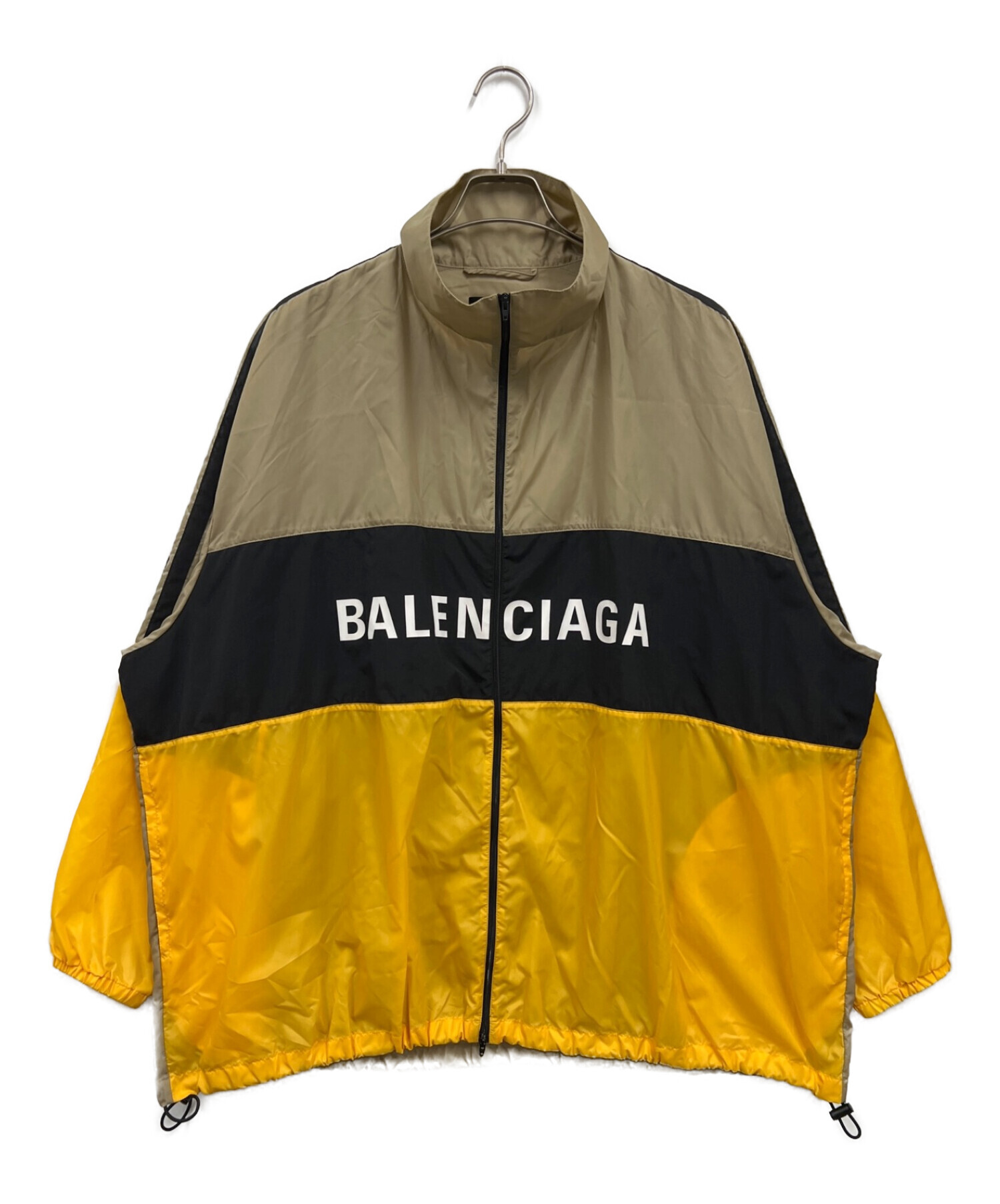 BALENCIAGA (バレンシアガ) ナイロントラックジャケット イエロー×ブラック サイズ:46