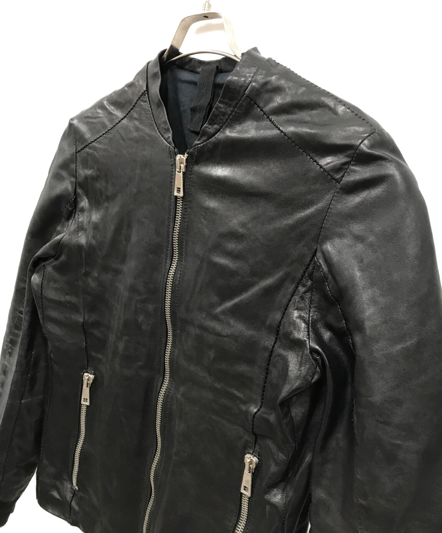 中古・古着通販】MUSHER (マーシャー) シープレザーシングルライダース 