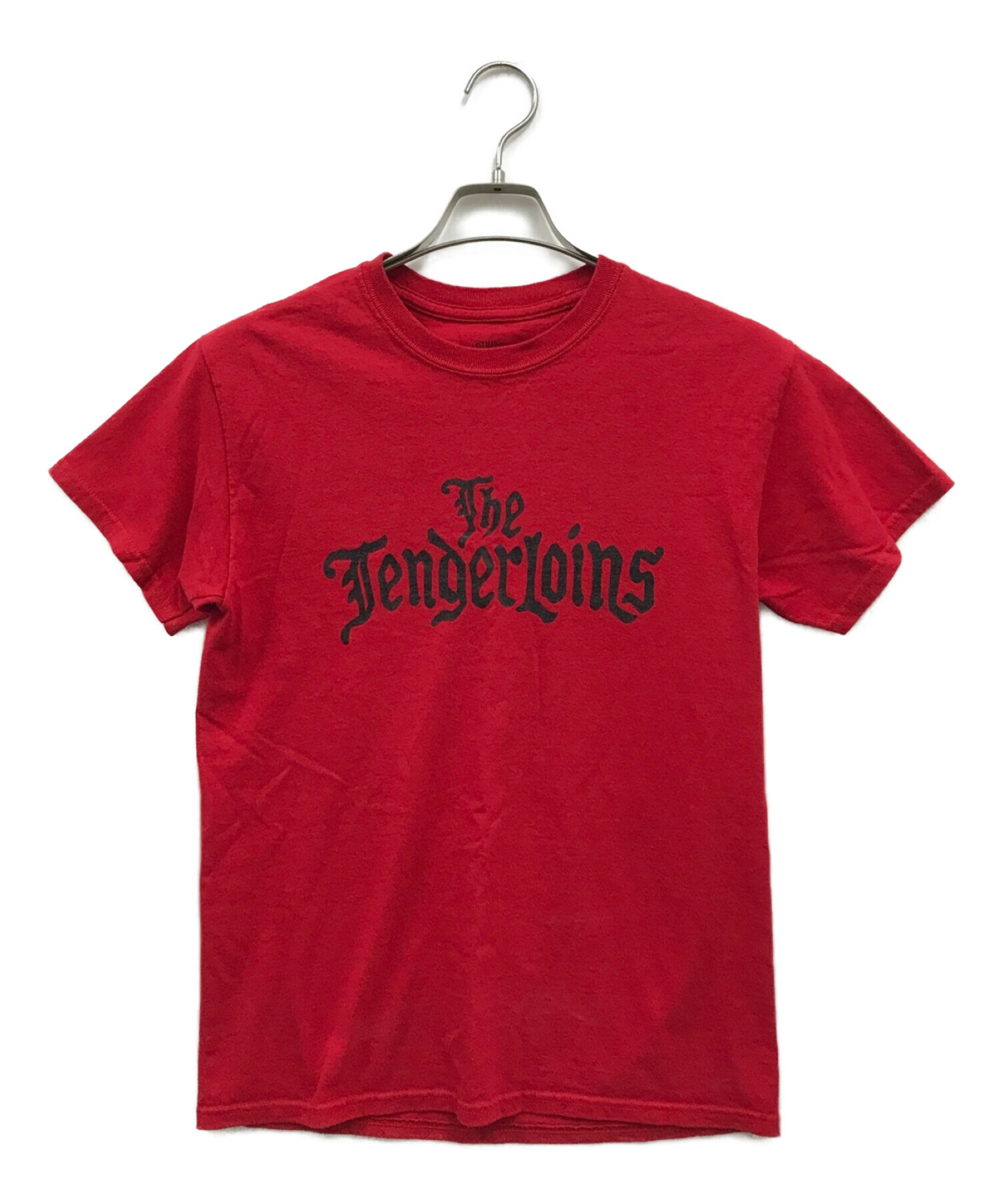 グレーロゴ人気品！ TENDERLOIN TEE 半袖Tシャツ グレー レッド 炭 赤 S