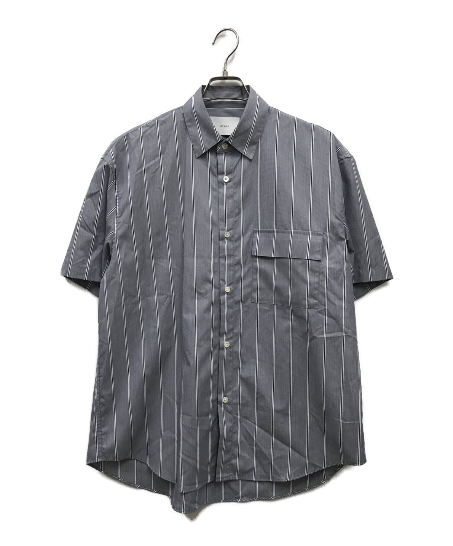 中古・古着通販】stein (シュタイン) OVER SLEEVE SS SHIRT ネイビー 
