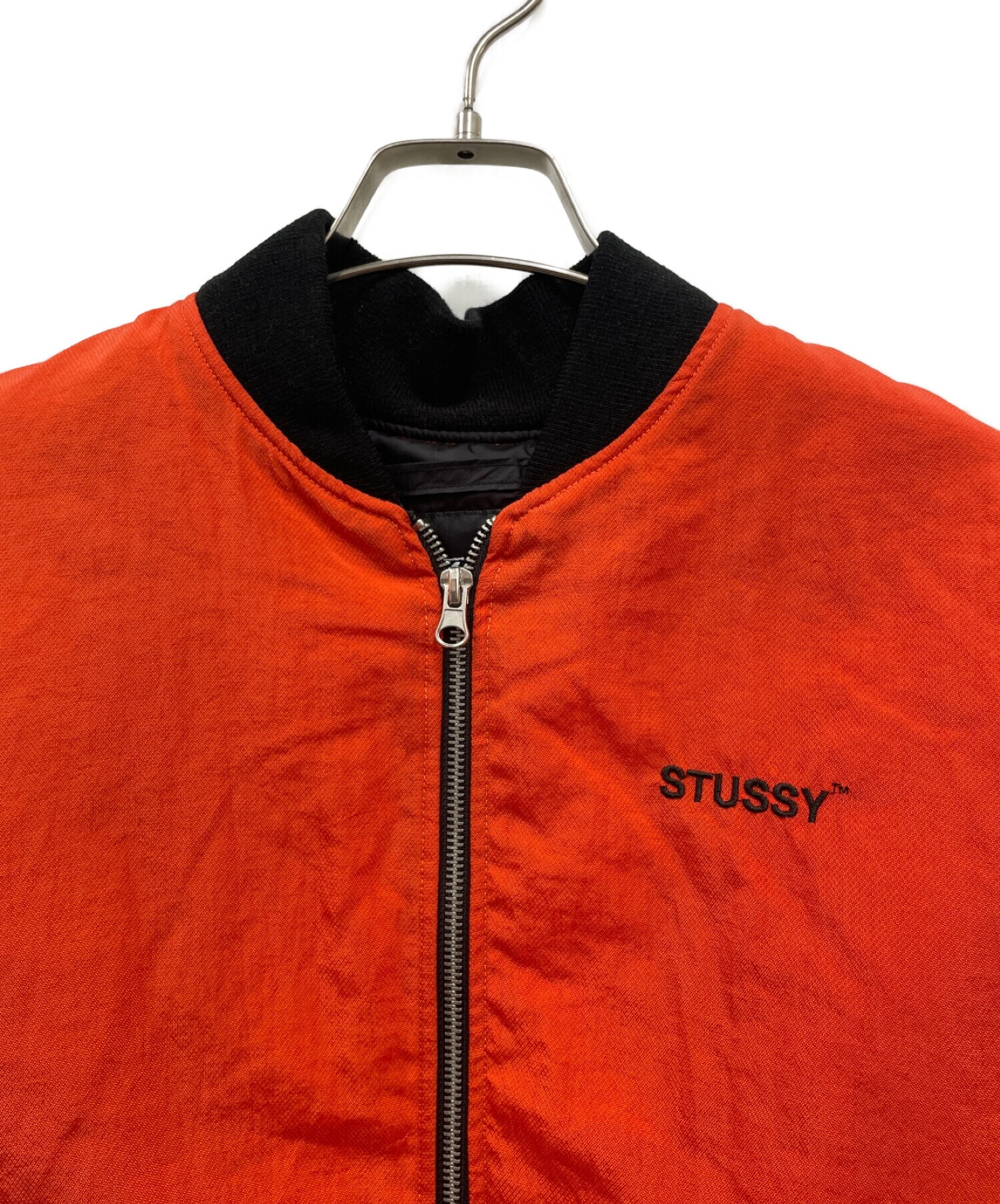 stussy (ステューシー) フライトジャケット/MA1ジャケット オレンジ サイズ:M