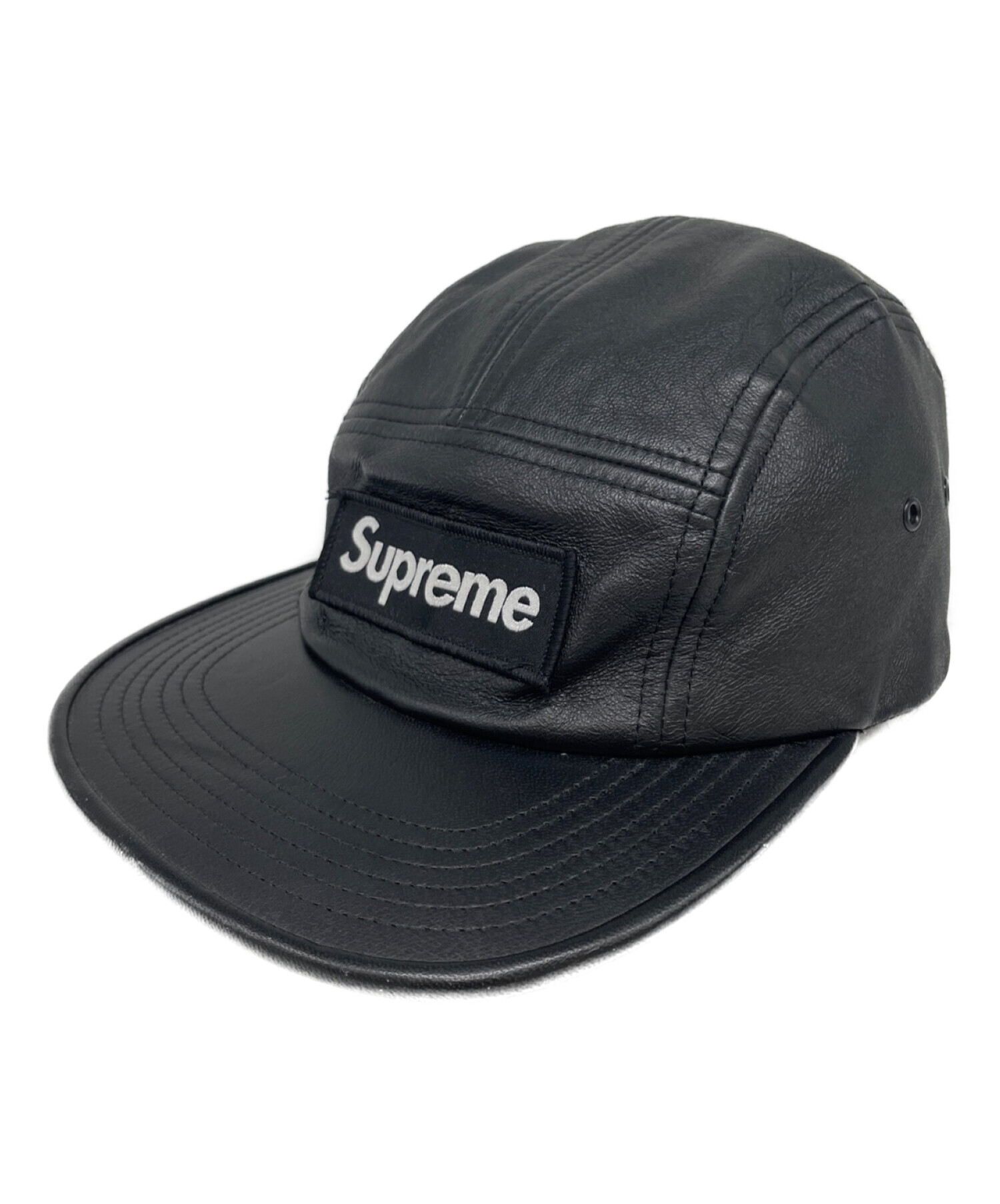 Supreme シュプリーム レザー CAMP キャンプ キャップ 帽子 - キャップ