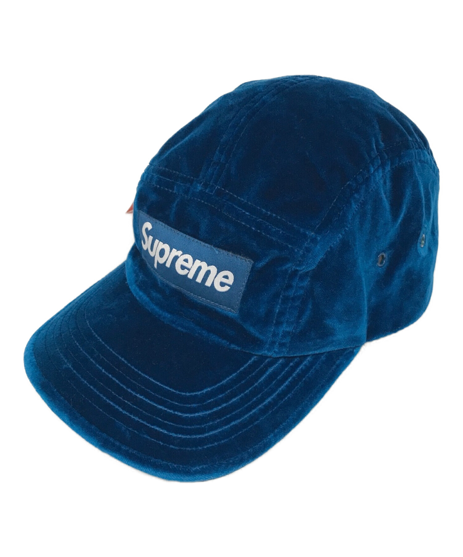 Supreme (シュプリーム) velvet camp cap/キャップ/ベロア ブルー 未使用品