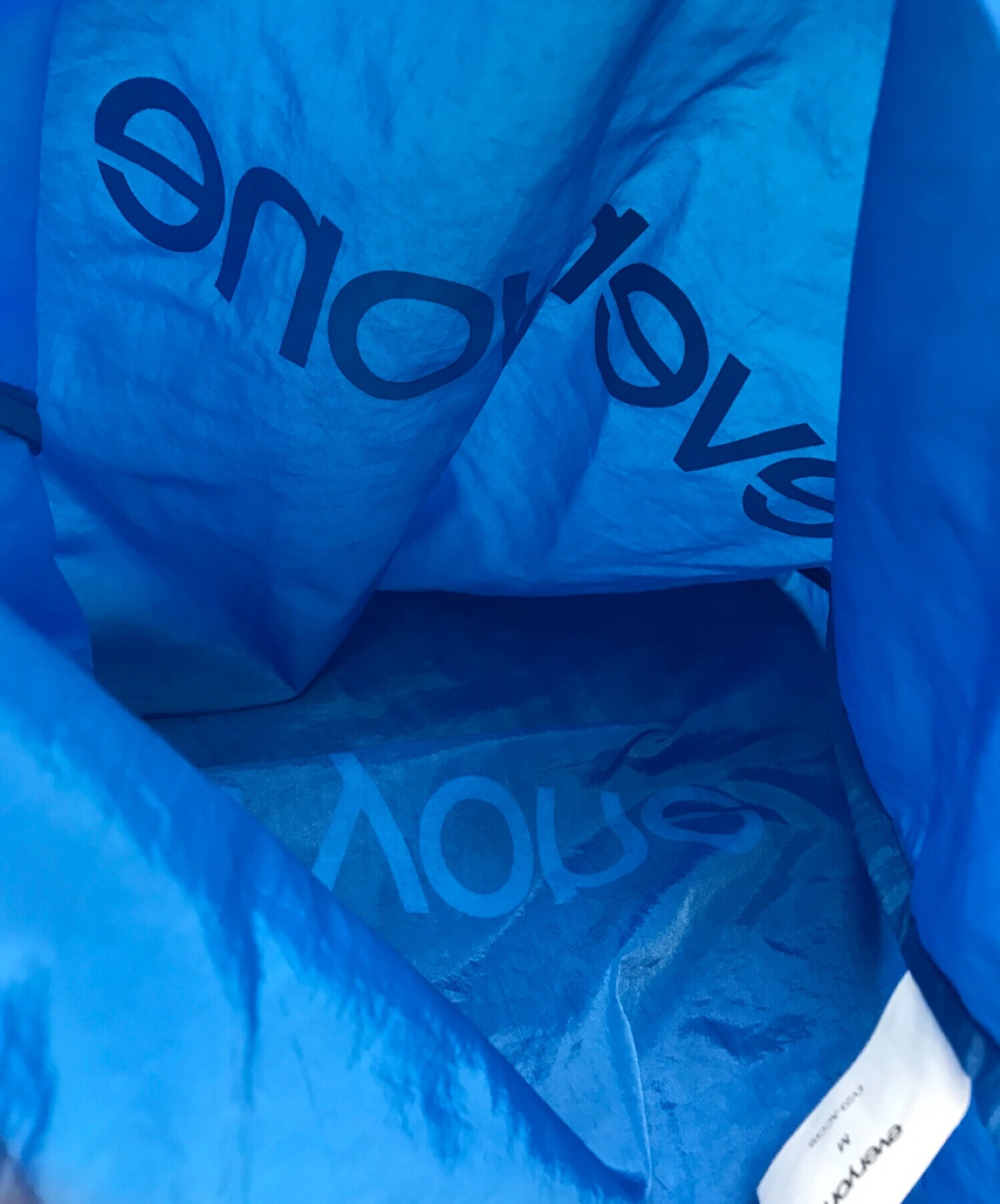 everyone (エブリワン) nylon logo tote bag/ナイロントートバッグ ブルー