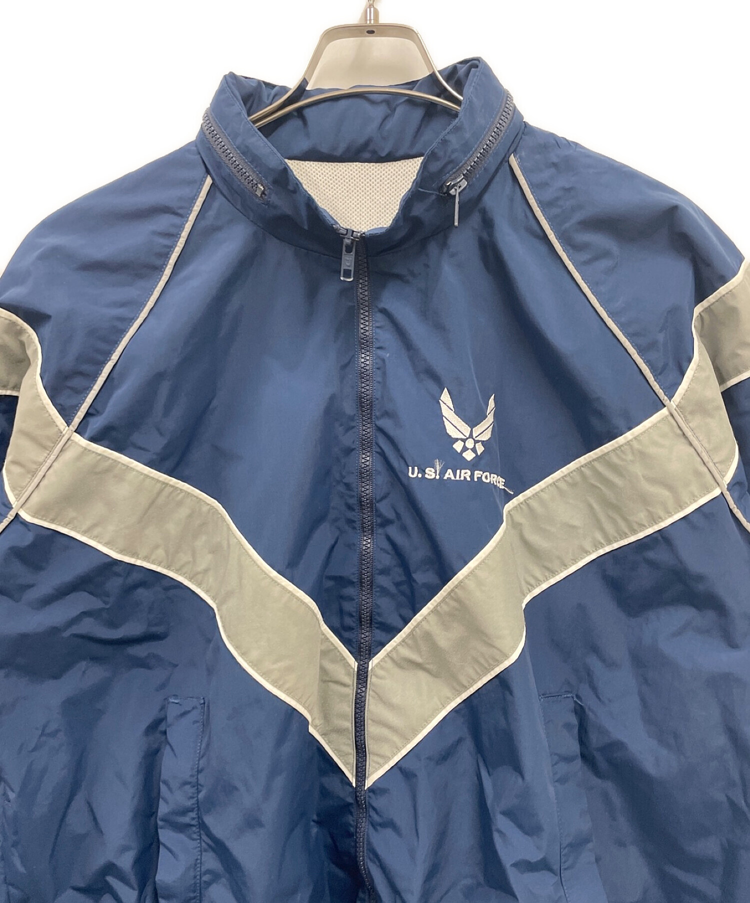 US ARMY (ユーエス アーミー) ナイロントレーニングジャケット/U.S. Air Force/エアーフォース/04年製 ブルー サイズ:不明