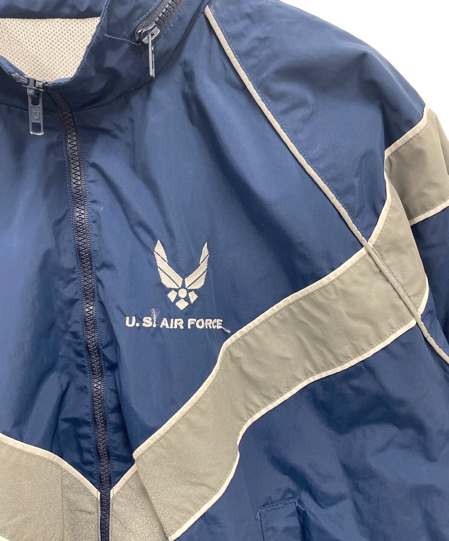 US ARMY (ユーエス アーミー) ナイロントレーニングジャケット/U.S. Air Force/エアーフォース/04年製 ブルー サイズ:不明