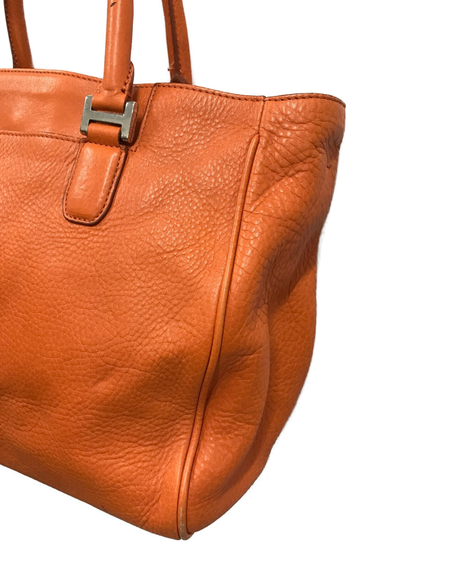 HIROFU オレンジ レザートートバッグ