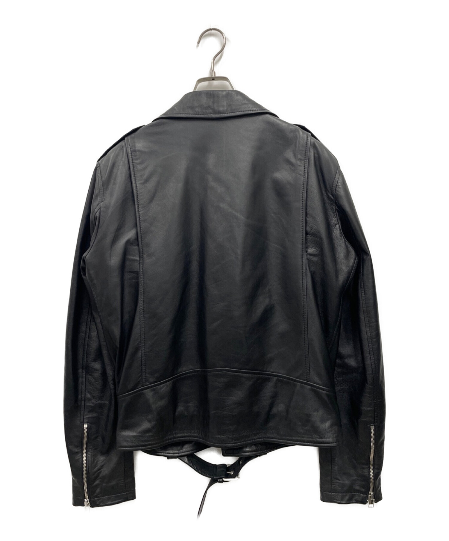 DELAN (デラン) シープレザーライダースジャケット ブラック サイズ:48