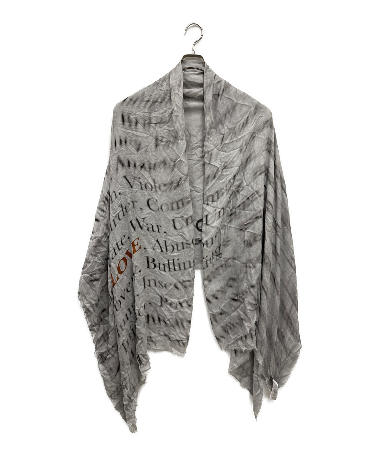 ファリエロ サルティ　Faliero Sarti　ストール　コミック柄 Faliero Sarti（ファリエロサルティ） ストール チャコールグレー