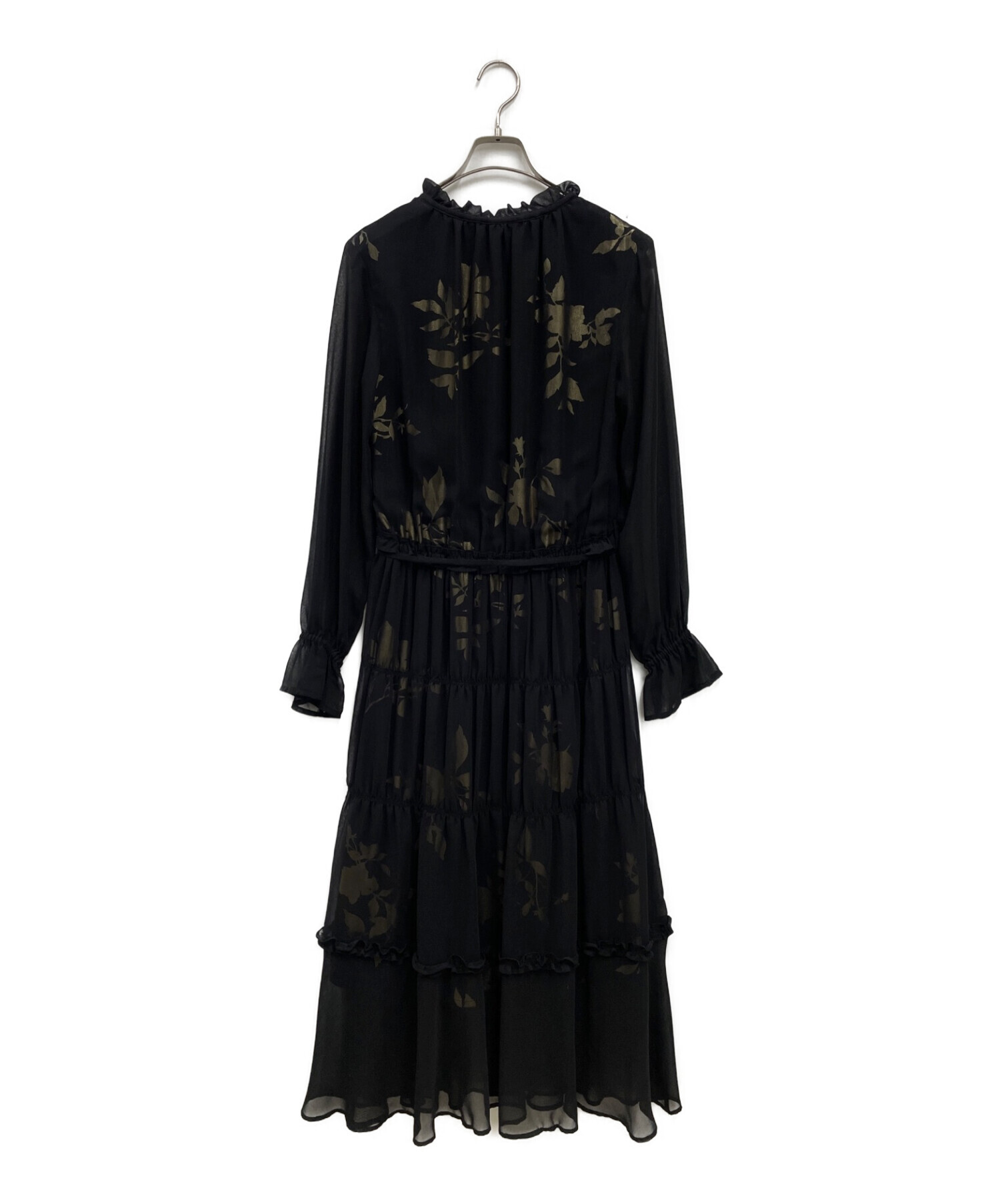 中古・古着通販】AMERI (アメリ) BELINDA SHIRRING LONG DRESS/レース 