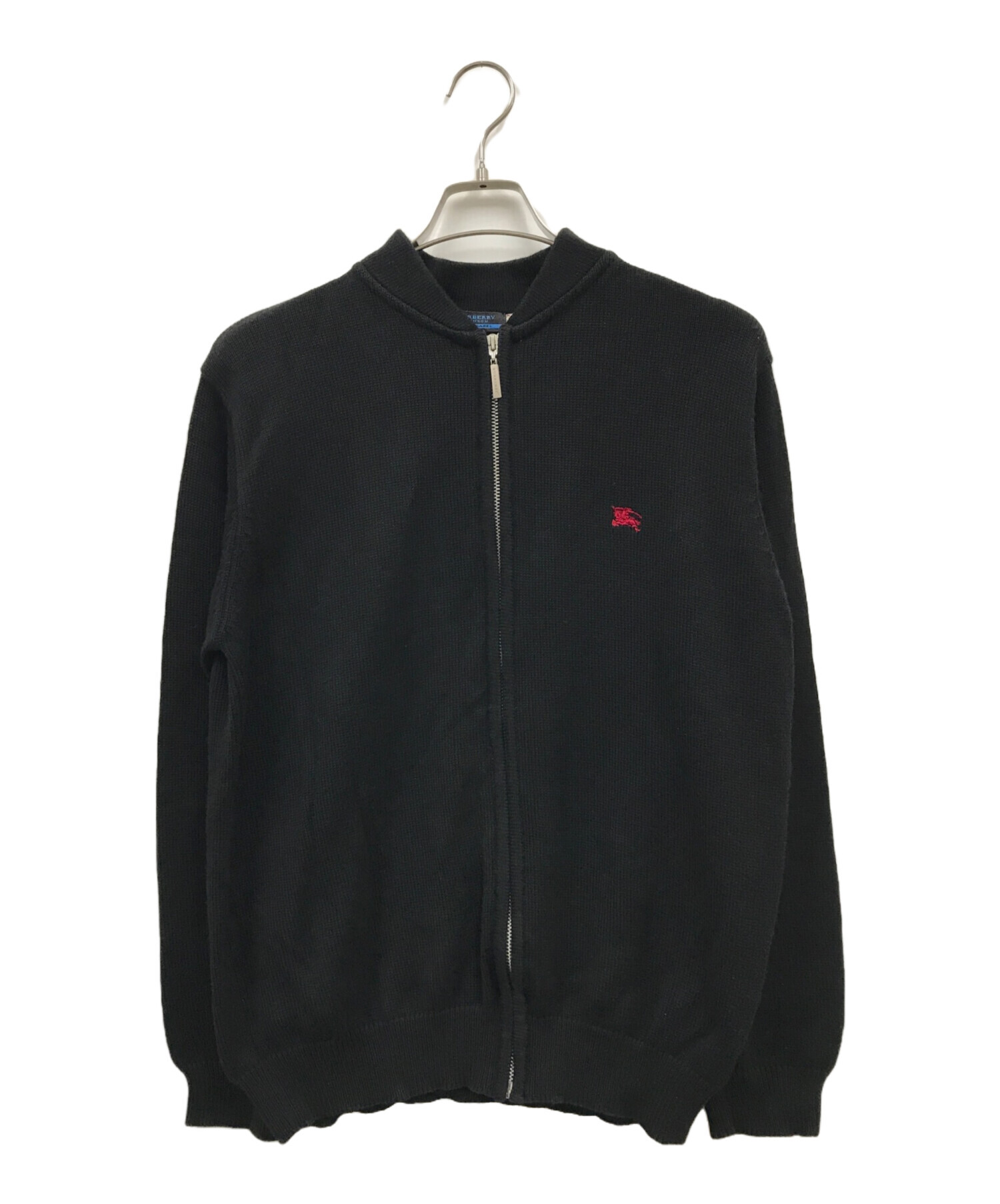 バーバリーブルーレーベル カシミヤ ジップアップニットカーディガン ノバチェック バーバリー ジップアップ ニット カーディガン バーバリーブルー