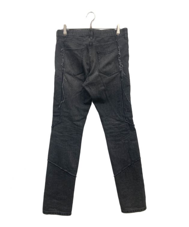 中古・古着通販】sacai (サカイ) 再構築裾ジップデニムパンツ ブラック  