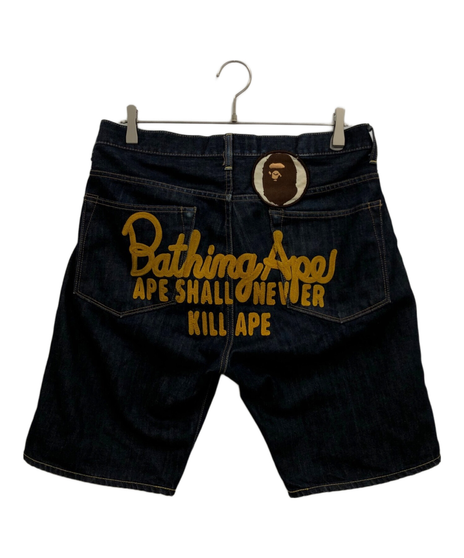 BAPESTA denim ハーフパンツ Sサイズ a bathing ape BAPE sta shorts 