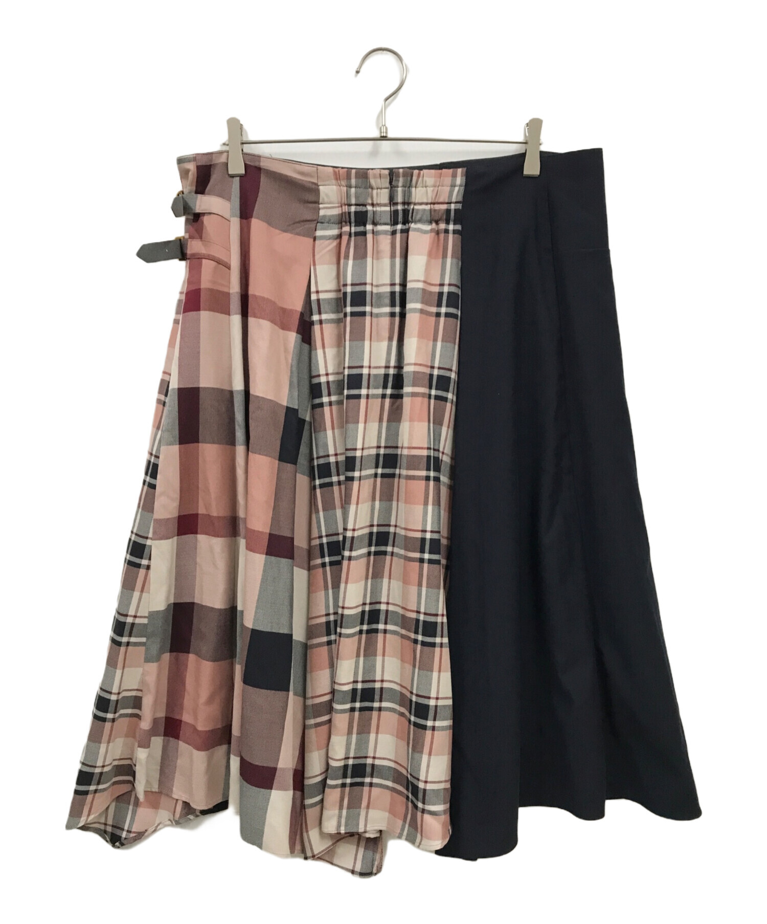 チェックエアリーツイルスカートBLUE LABEL CRESTBRIDGE