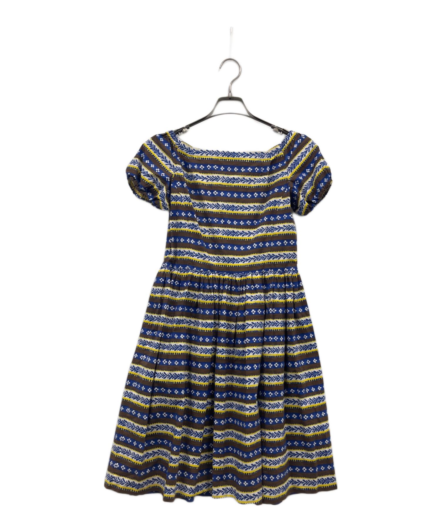 PRADA プラダ 花柄 総柄 デニム ワンピース サイズ40S PRADA プラダ 花柄 総柄 デニム ワンピース サイズ40S