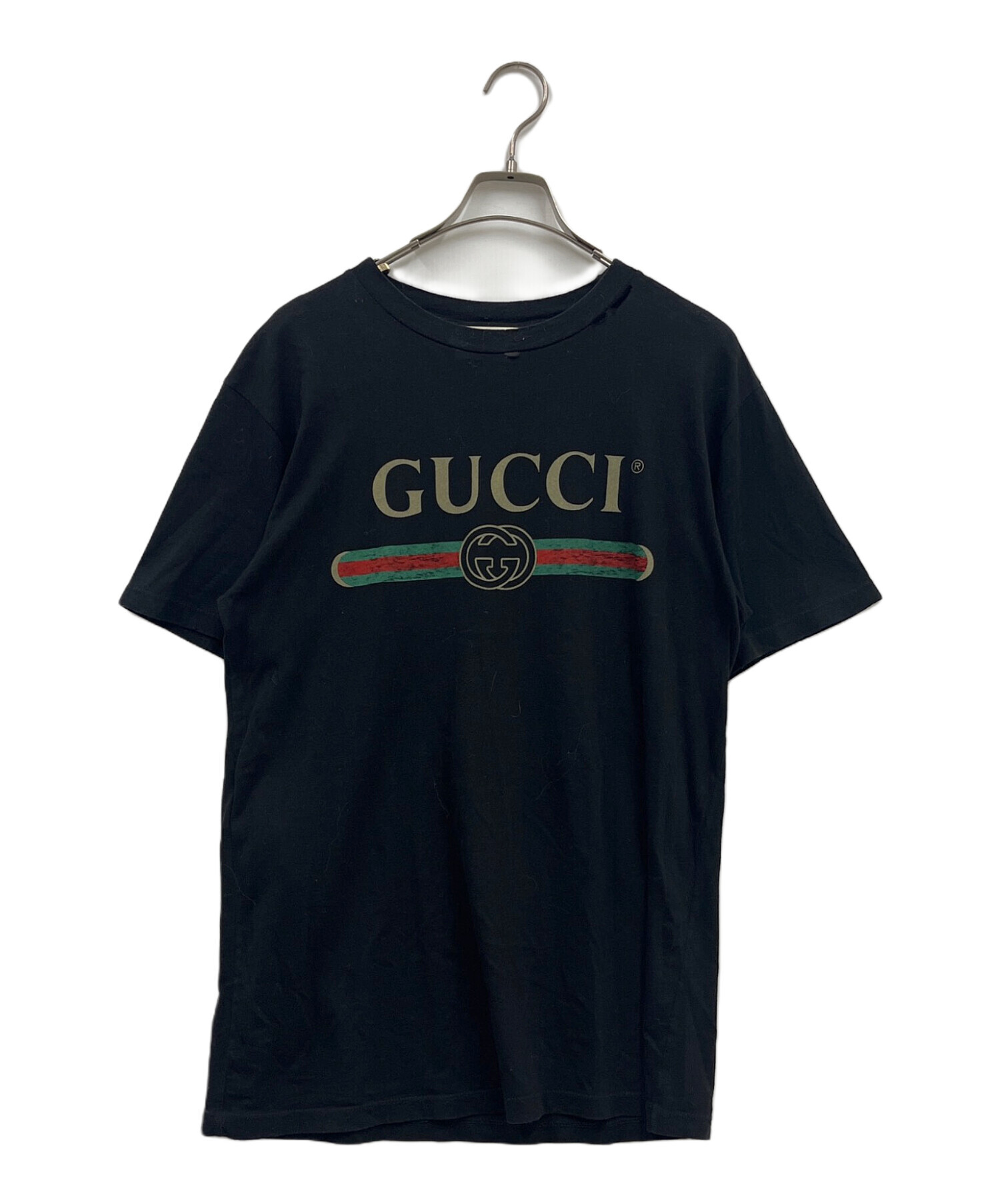 中古・古着通販】GUCCI (グッチ) ロゴ オーバーサイズコットンTシャツ 