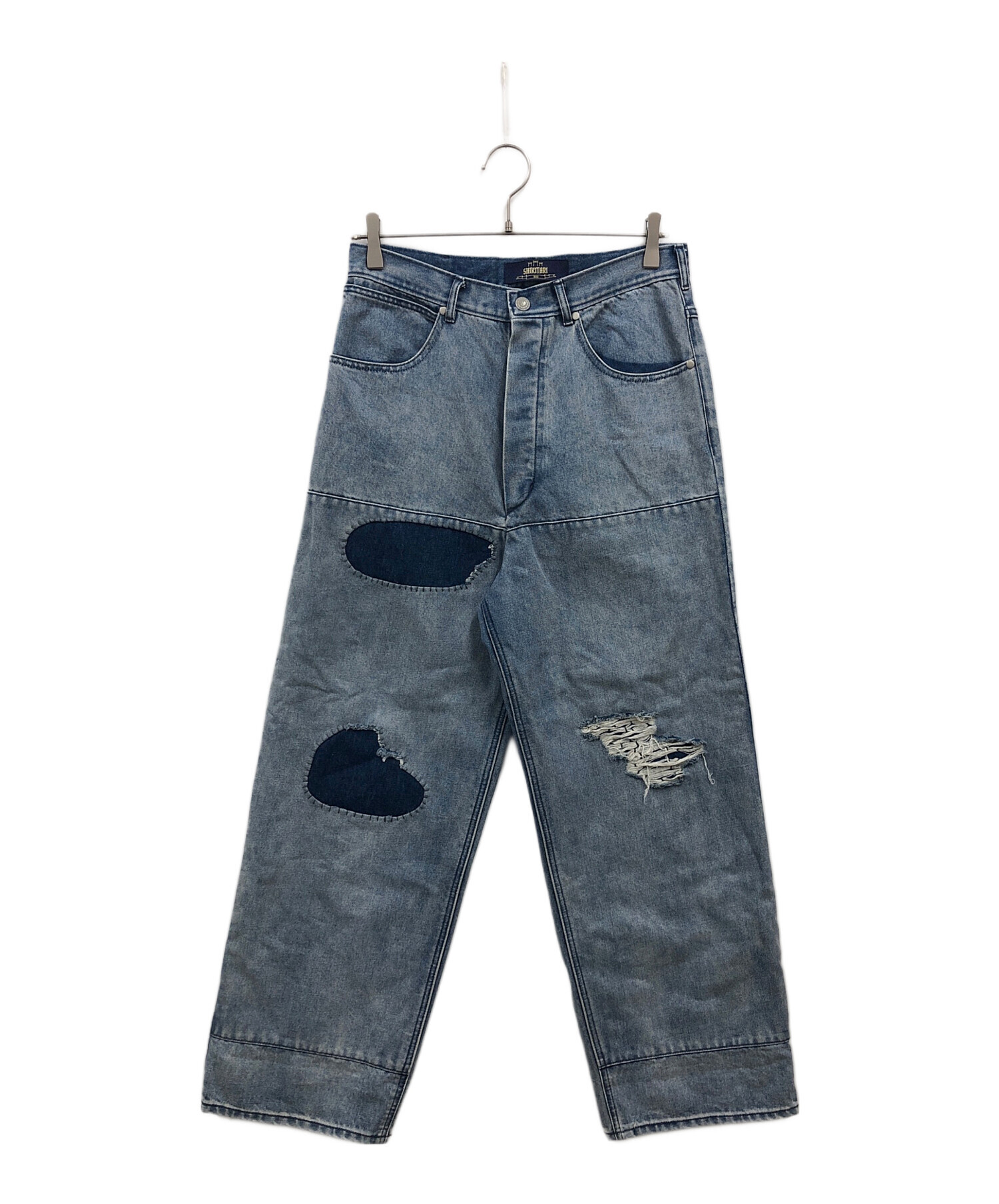 中古・古着通販】SHIKITARI (シキタリ) FADED WIDE DENIM PANTS/ワイド 