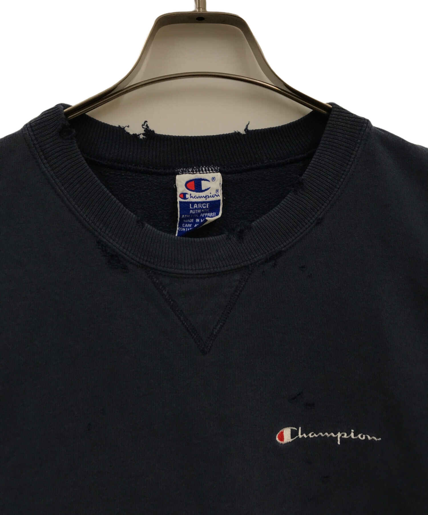 90s champion ダメージ ボロ スウェット パーカー ペンキ グランジ 