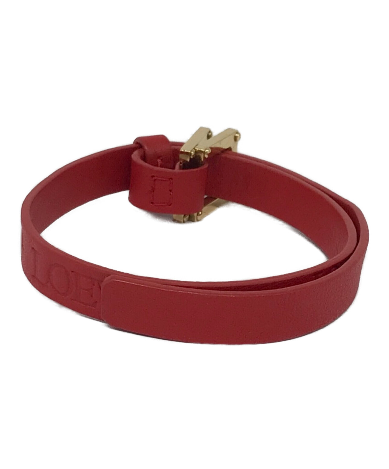 Loewe レザー ベルト 80 レッド 美品 ロエベ ロエヴェ 赤 ロゴ Loewe レザー ベルト 80 レッド 美品 ロエベ ロエヴェ 赤 ロゴ Loewe