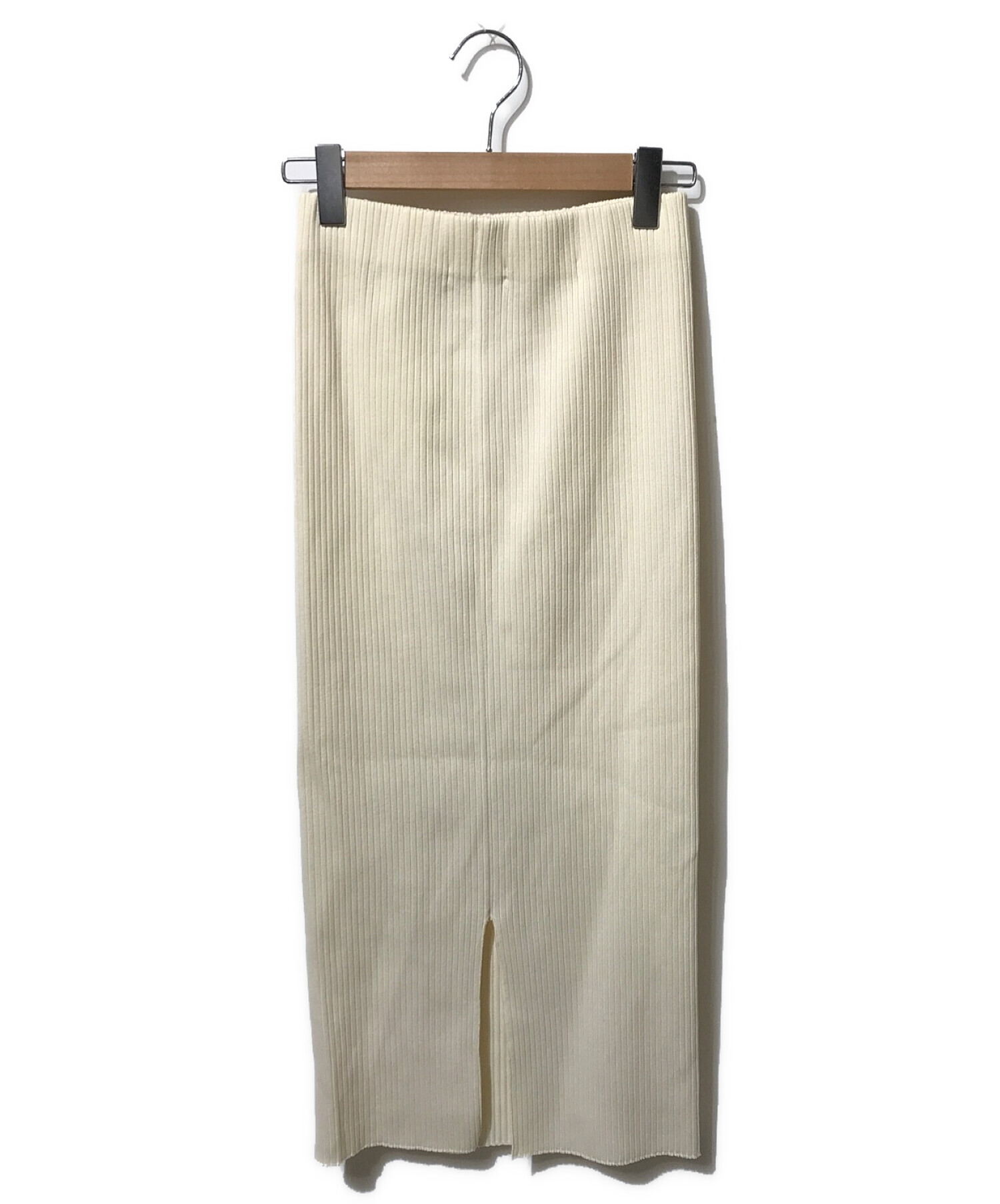 NOBLE トタンテレコタイトスカート 36 ホワイトロングスカート