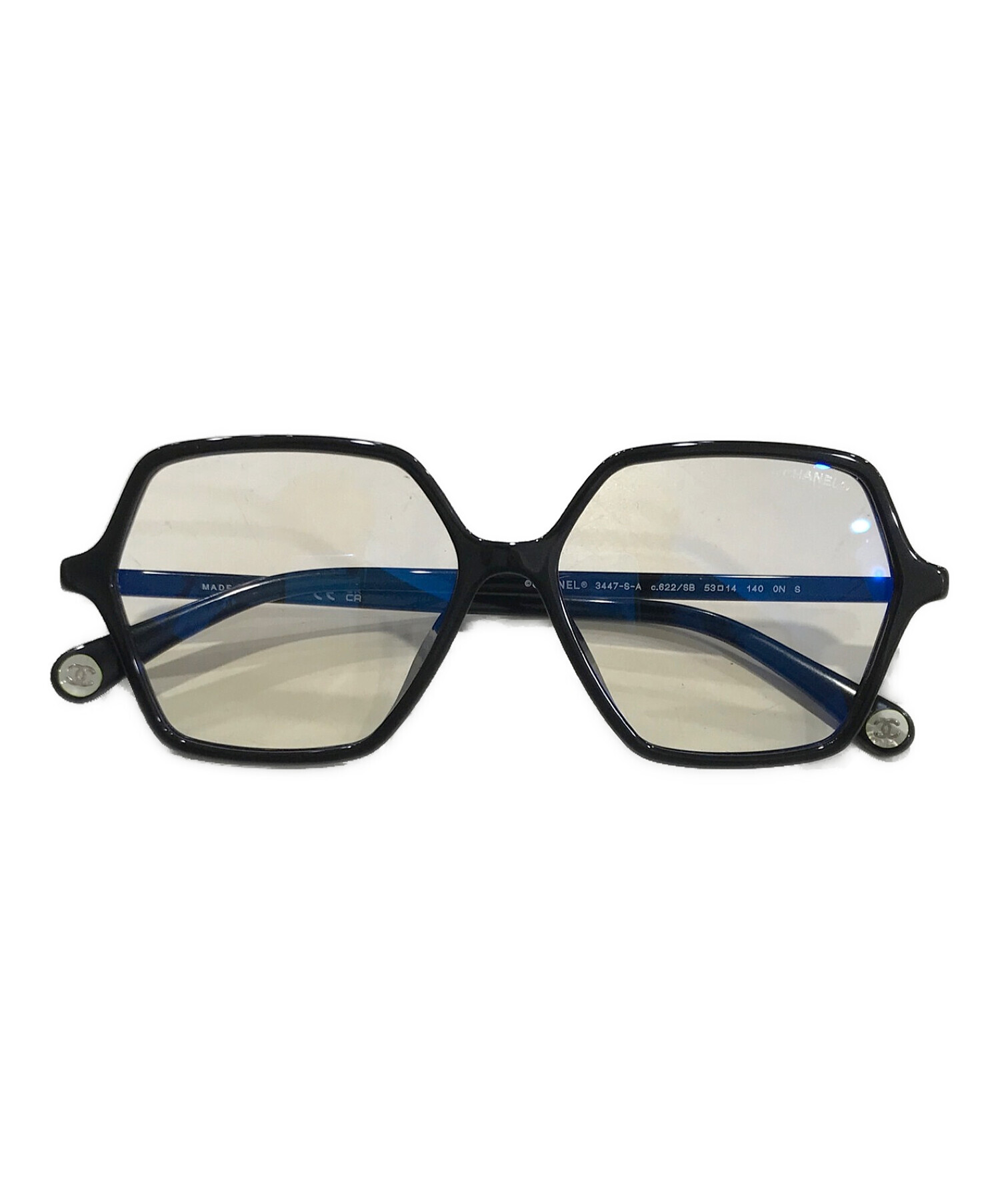 中古・古着通販】CHANEL (シャネル) ヘキサゴンシェイプ眼鏡 