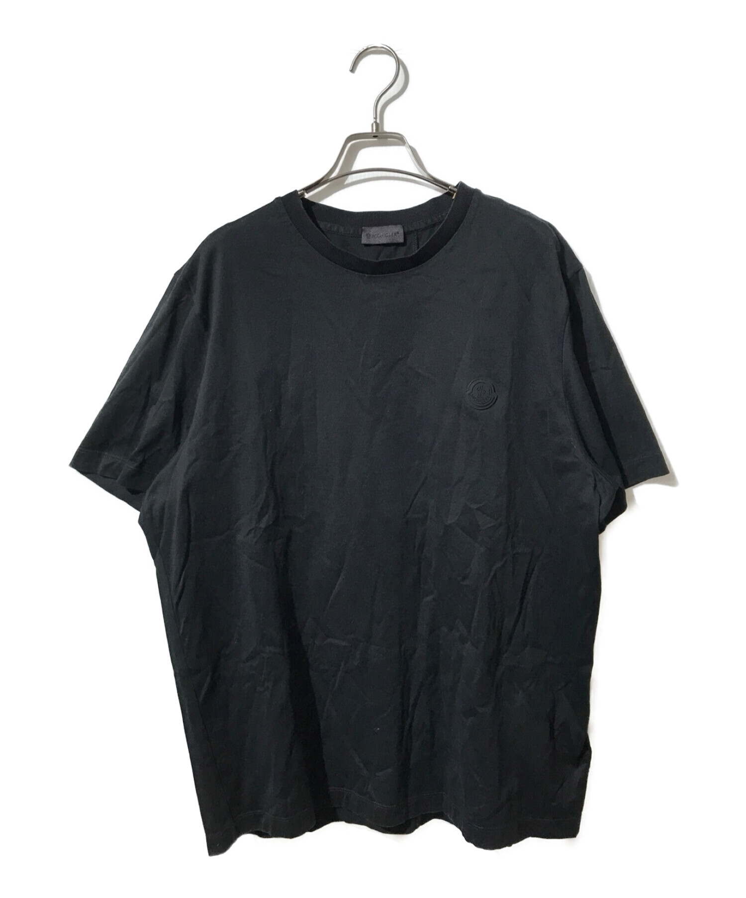 MONCLER バックロゴ ブラックTシャツ ワンピース-