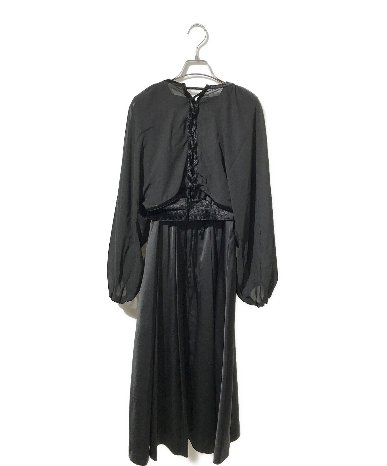 中古・古着通販】Ameri (アメリ) UNDRESSED BOLERO SET DRESS ブラック  