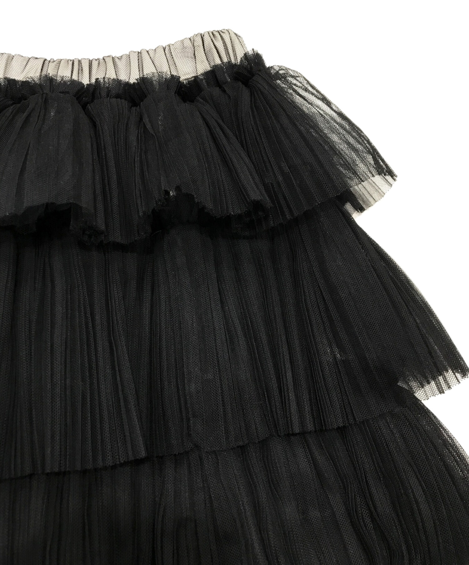 TAO COMME des GARCONS (タオ コムデギャルソン) チュールフリルスカート ブラック サイズ:M