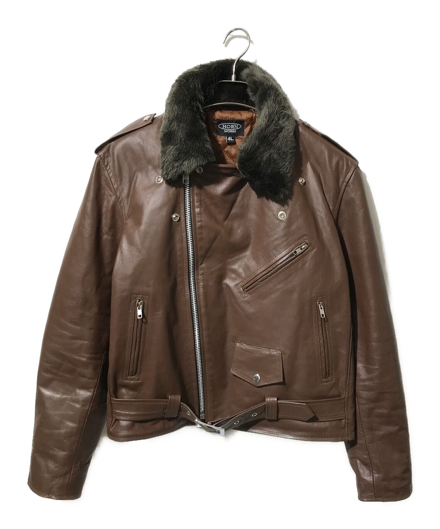 大きなサイズ HORN WOSKS ホーンワークス シングルライダース 7L 大きなサイズ HORN WOSKS ホーンワークス シングルライダース 7L HORN