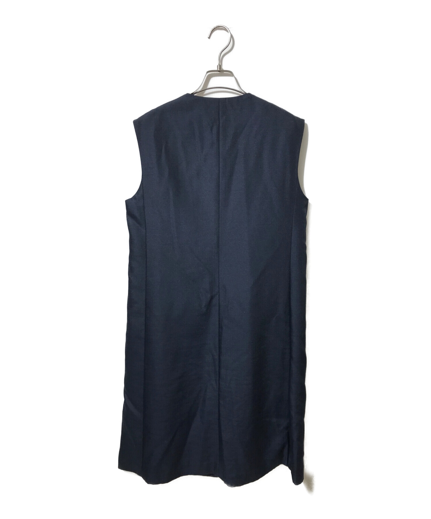 中古・古着通販】M・Fil (エムフィル) ロングジレ ネイビー サイズ:40 